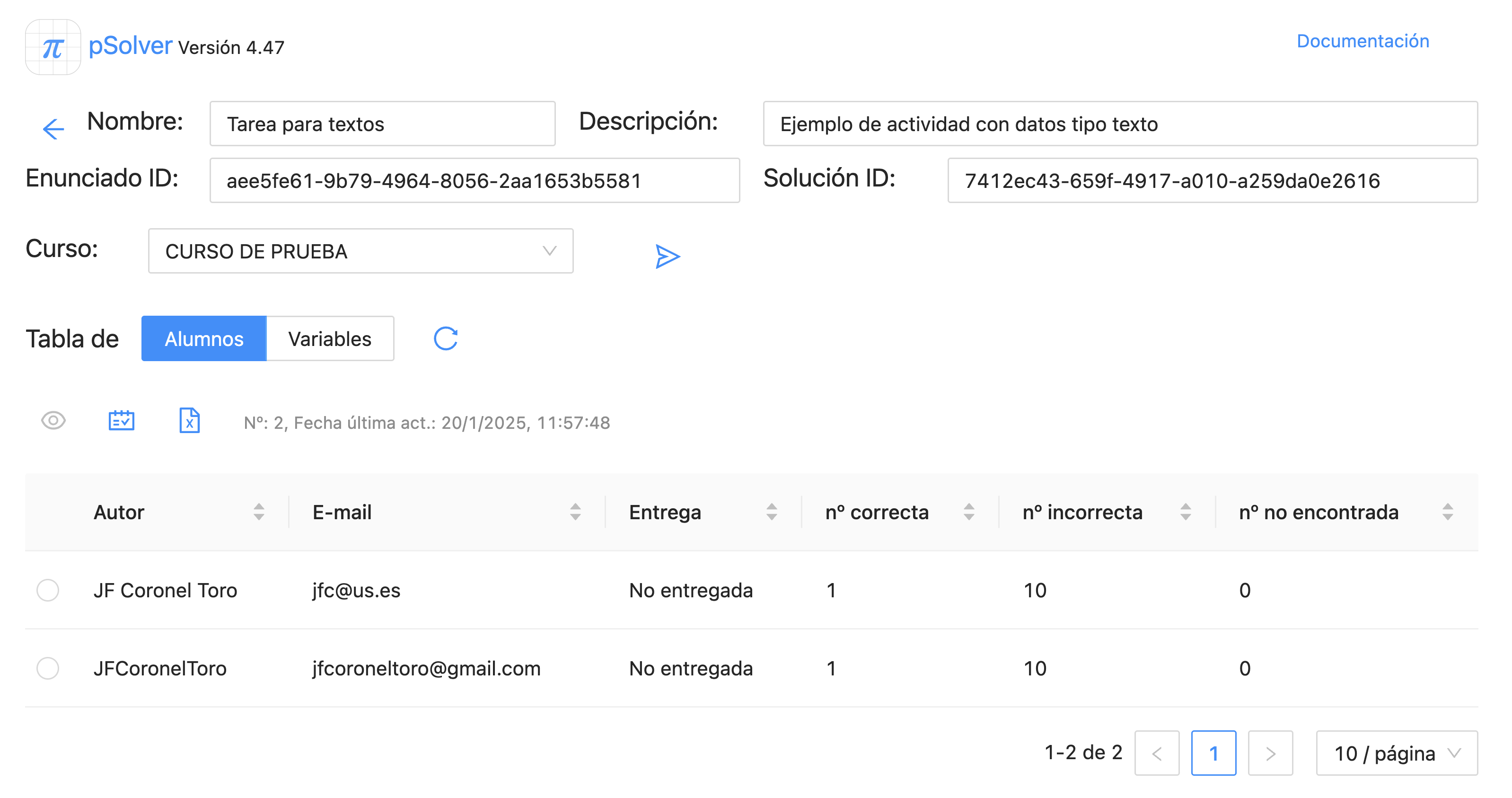 Editor de tareas